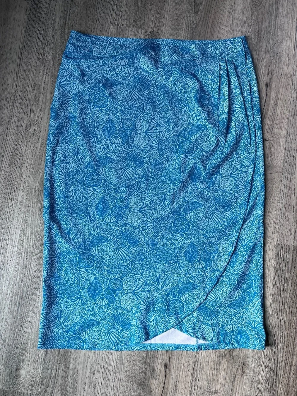 RipSkirt Hawaii Blue botanical Print Travel Skirt Wrap Convertible Size XL
